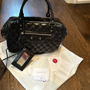 Balenciaga black Napa’s leather bag. Authentic